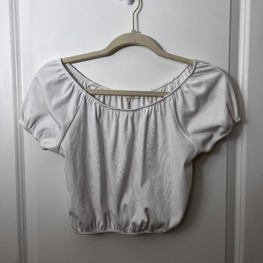 Brandy Melville White Off the Shoulder Top